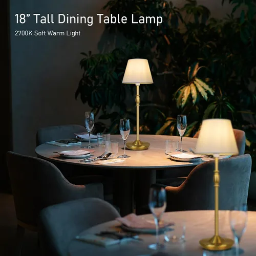Miniatura 2 de Cordless Table Lamp Portable Small LED Touch Lamp with Dimmer, 18" 2700K Rechargeable Battery Light for Bedside, Dining Room, Bedroom Lamp, Patio