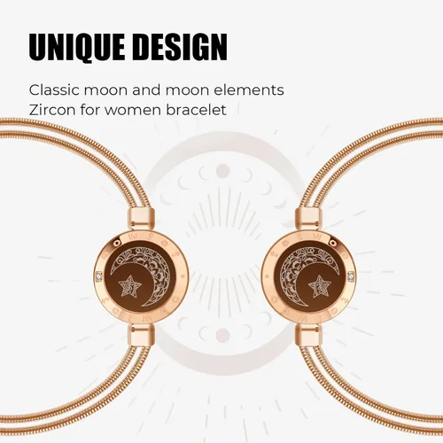 Miniatura 17 de TOTWOO Long Distance Touch Bracelets for Couples, Vibration & Light up for Love Couples Bracelets Long Distance Relationship Gifts for Girlfriend