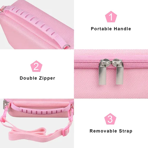 Miniatura 6 de Canboc Funda Portadora para Cámara Sony ZV-1F/ ZV-1/ ZV-1II Vlog Cámara Digital y Kit de Accesorios Vlogger Trípode, Bolsa de Almacenamiento de Rosa