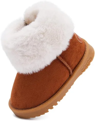 BMCiTYBM Botas de nieve para niñas y niños, zapatos de bebé cálidos con forro de piel de invierno (bebébebéniño pequeño)