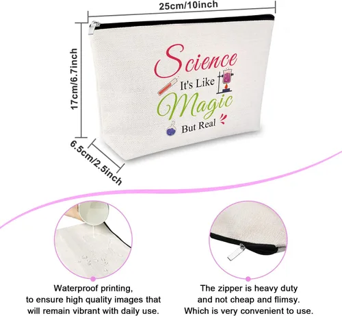 Miniatura 2 de Regalos de ciencia para mujeres, bolsa de maquillaje, regalos para profesores de ciencia, regalo para amantes de la ciencia, científico, química