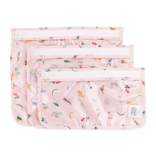 Miniatura 24 de Bumkins Bolsa de viaje, artículos de tocador, bebé, bolsa aprobada por la TSA, bolsa con cremallera, tamaño de cuarto de galón, lado transparente