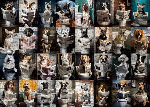 Miniatura 9 de Rompecabezas de animales divertidos de 1000 piezas para adultos, rompecabezas coloridos de perro, caballo, león, rompecabezas de elefante, panda