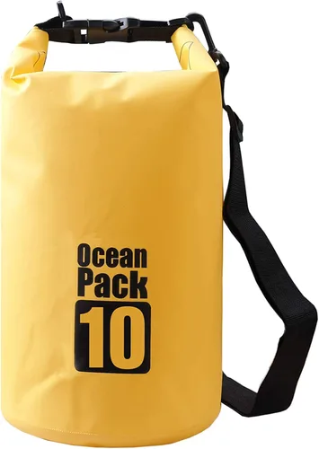 Miniatura 16 de 2L/3L/5L/10L/15L/20L/30L 500D Lona resistente PVC impermeable bolsa seca saco para kayak/canoa/pesca/rafting/natación/campamento/snowboard Rosado