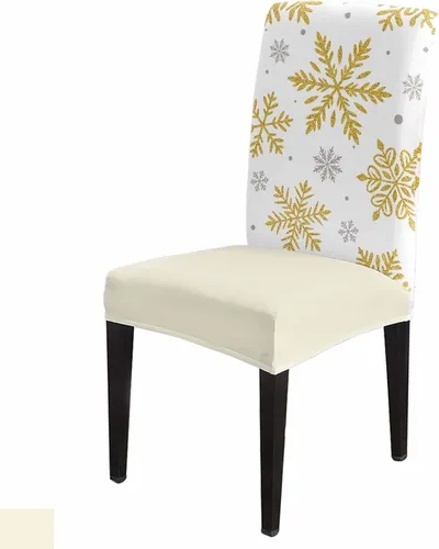 Miniatura 13 de Funda para silla de comedor, diseño de árbol de Navidad, leopardo, rojo, verde, negro, blanco, copos de nieve, protector para silla de invierno