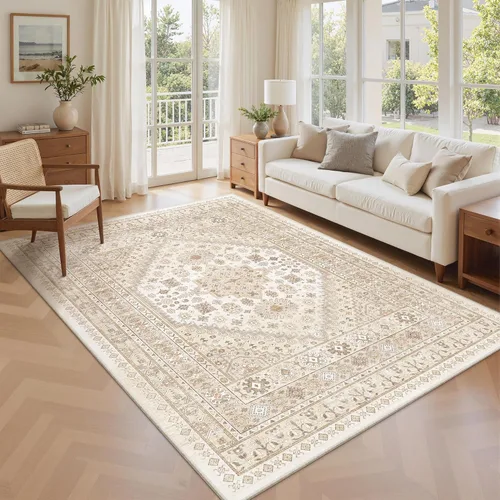 Miniatura 115 de zesthome Alfombra 4x6 - Alfombra Resistente a Manchas Lavable, Alfombras con Respaldo Antideslizante para Sala de Estar, Alfombras Pequeñas de Área