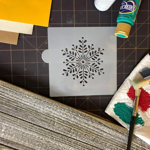 Miniatura 4 de Plantilla retro de galletas y manualidades de copo de nieve de Designer Stencils
