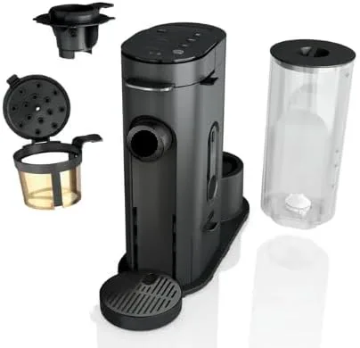 Miniatura 6 de Cafetera de café caliente y helado en cápsulas o molidos de una sola porción con infusión rápida en frío, 4 estilos de preparación, diseño compacto