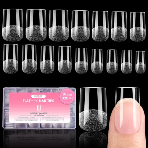 Miniatura 25 de Beetles 9 en 1 Pegamento de Gel para Uñas de Acrílico, 2 Piezas de 10ml Super Fuerte Pegamento de Uñas para Puntas de Uñas Postizas Transparentes
