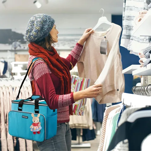 Miniatura 6 de MYBAGZING Bolsa de Tejer, Organizador Grande de Almacenamiento de Hilo, Bolsas y Totes de Crochet, Bolsas de Hilo para Crochet, Estuche Porta Hilos