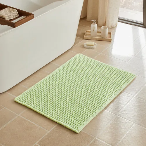 Miniatura 102 de Triohero Tapete de baño con diseño de gofre, tapete de baño pequeño y bohemio, antideslizante, lavable, ultra suave, súper absorbente, de secado