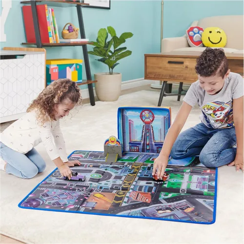 Miniatura 6 de Paw Patrol, Juego de alfombrillas de juego de película True Metal Adventure City con 2 autos de juguete exclusivos (exclusivo de Amazon), escala