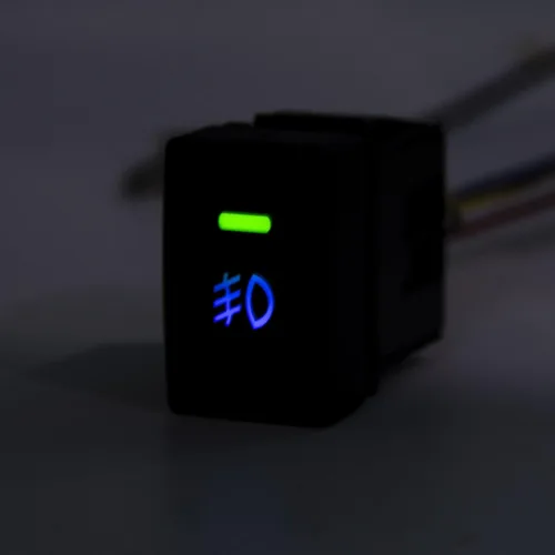 Miniatura 6 de x xotic tech Interruptor de botón de 4 polos de 12 V estilo fábrica con luces indicadoras LED compatibles con niebla, DRL, barra de luz LED