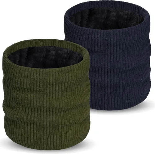 Miniatura 9 de Calentador de Cuello de Invierno para Hombres y Mujeres, Polaina de Cuello de Forro Polar Tejido, Cubierta Facial a Prueba de Viento para Clima