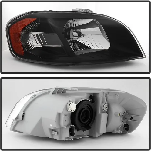 Miniatura 2 de ACANII - Para Chevy Aveo 07-09 Pontiac G3 Wave Notchback 2007-2011 (modelo Sedan) faros delanteros negros para conductor + lado del pasajero