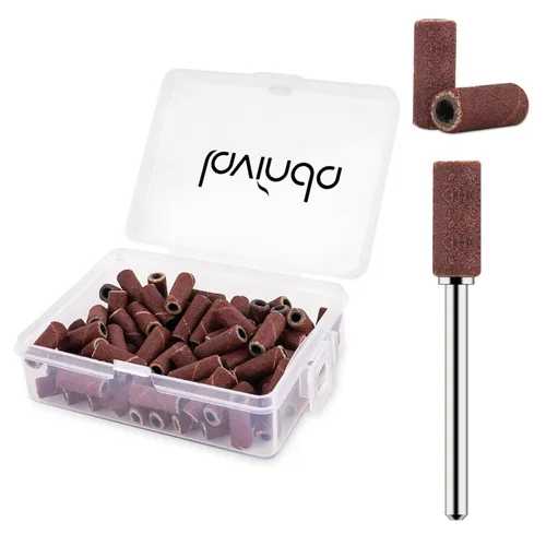 Miniatura 29 de Lavinda Brocas para taladro de uñas de 3/32 pulgadas de fácil remoción para bandas de lijado, mandril pequeño profesional de acero inoxidable de 3.1