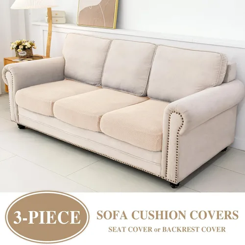 Miniatura 2 de LA MEACK Fundas de cojín de sofá, funda de cojín de asiento, funda elástica para sofá seccional separado, protector de muebles