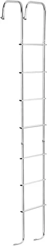 Escalera universal exterior para caravana, escalera de aluminio para remolque de viaje de 7.6 pies y 8.4 pies, capacidad de 250 libras, color