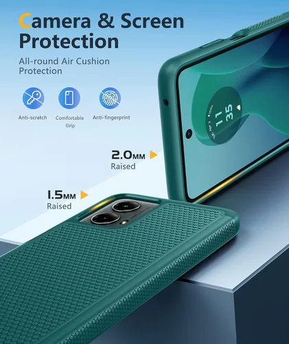 Miniatura 1144 de FNTCASE Funda para iPhone 17 Pro: Fundas delgadas translúcidas de color azul claro compatibles con MagSafe, protección completa de la cámara