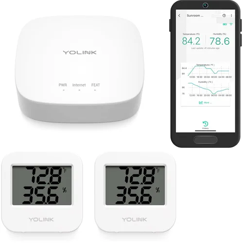 Miniatura 13 de YoLink Sensor inalámbrico inteligente de temperatura y humedad, amplio rango de temperatura para refrigerador, invernadero, jaula de mascotas