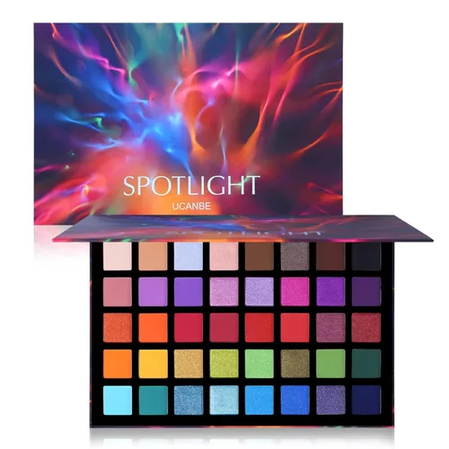 Miniatura 8 de UCANBE Spotlight Paleta de sombra de ojos profesional 40 colores sombra de ojos mate brillo paleta de maquillaje altamente pigmentado colorido polvo