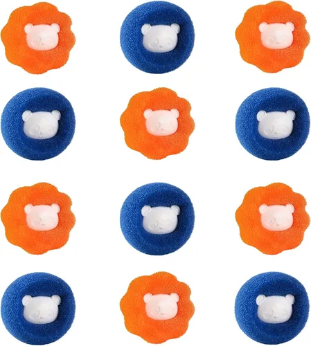 Miniatura 8 de Removedor de pelo de mascotas para lavandería, 9 unidades no tóxicas para eliminar pelusas, bolas de lavado reutilizables, secador de pelo