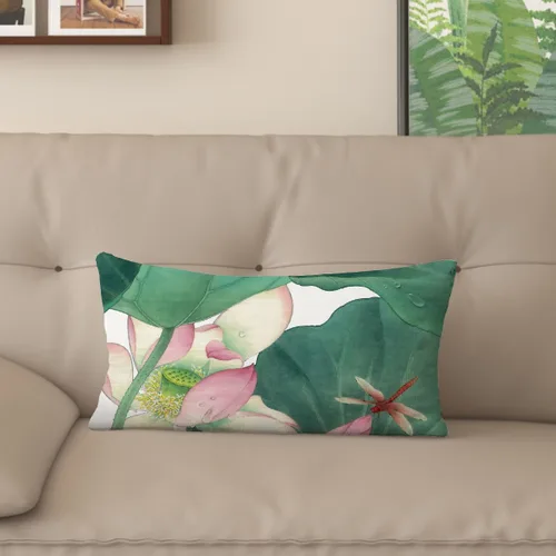Miniatura 24 de Funda de almohada con estampado digital de loto zen chino, diseño de doble cara para sofá, sala de estar, decoración de dormitorio