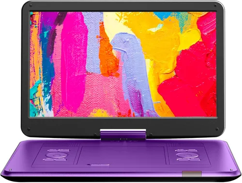 Miniatura 10 de YOTON Reproductor de DVD portátil de 17.5 pulgadas con pantalla giratoria HD de 15.6 pulgadas para automóvil y niños, 4-6 horas de tiempo de trabajo