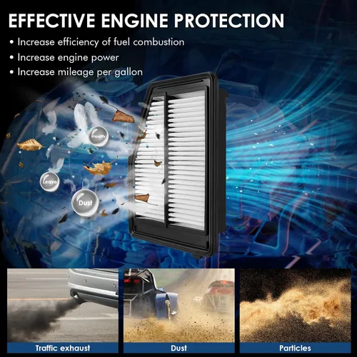 Miniatura 3 de KURIMUP CA11113 Filtro de Aire del Motor de Repuesto, Filtración Eficiente que Ofrece 99% de Purificación de Aire, Compatible con Honda Civic 1.8L