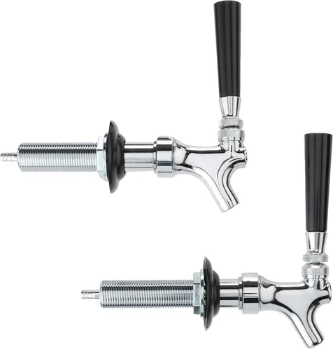Miniatura 2 de Llave de cerveza de almacén Draft y kit de mango de 4 pulgadas con manija negra (selecciona 1 o 2 paquetes), Cromado