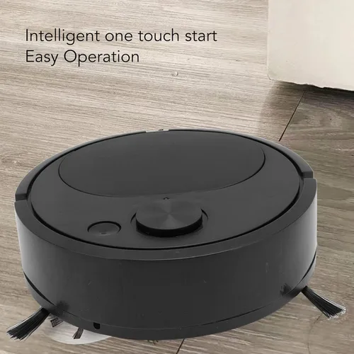 Miniatura 3 de Ejoyous Robot aspirador, multifuncional mini robot de barrido inteligente con carga USB para pisos de madera, azulejos y alfombras (negro)