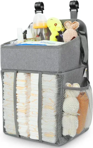 Miniatura 3 de Maliton Organizador de Pañales Colgante - Caddy para Mesa de Cambio, Cuna, Pack n' Play - Apilador Contiene 52+ Pañales - Organizador de Guardería