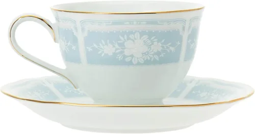 Miniatura 3 de Noritake Y9587A/1507 - Taza y platillo (café y té combinado) 220cc Racewood dorado azul porcelana fina