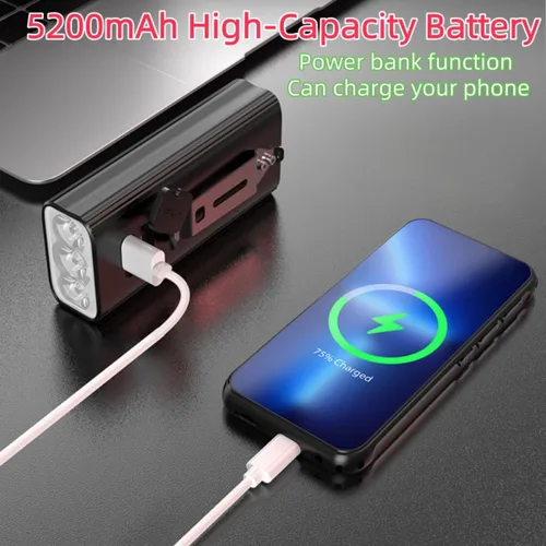 Miniatura 6 de Luces de bicicleta superbrillantes de 3000 lúmenes, 5200 mAh de tiempo de funcionamiento durante más de 10 horas, luces de bicicleta recargables