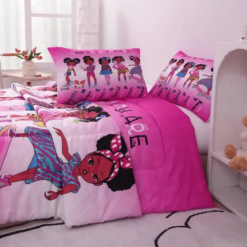 Miniatura 5 de Juego de edredón GRAT TIOC Black Girl Magic para niñas adolescentes y niños pequeños, tamaño queen, juego de ropa de cama para niña, juego