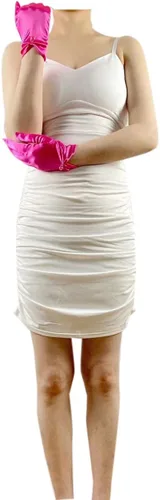Miniatura 21 de Vestido de novia de satén para mujer, fiesta de ópera, guantes de los años 20, guantes hasta la muñeca