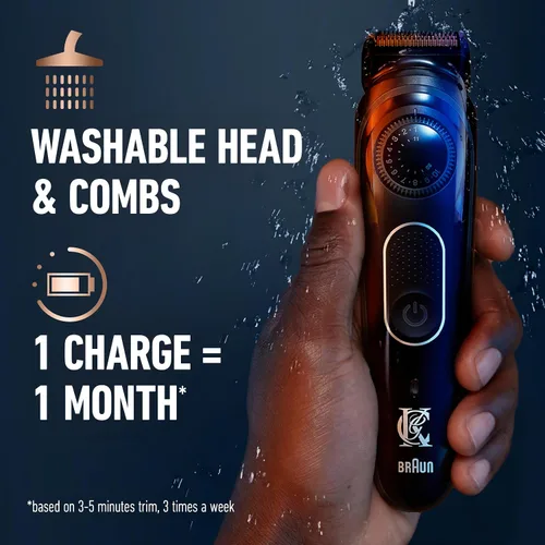 Miniatura 5 de King C. Gillette recortadora de barba inalámbrica para hombre, el kit incluye 1 recortadora, 3 peines intercambiables, 1 cepillo de limpieza, 1