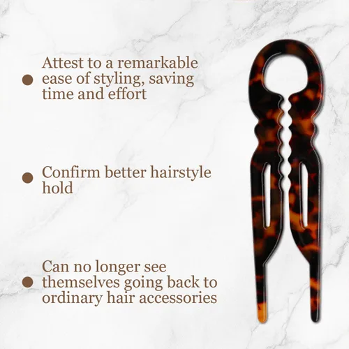 Miniatura 4 de Prestige French Hair Pins - Diseño Dentado Antideslizante, Ángulo Curvado para Mejor Ajuste a la Cabeza, Nuevos Accesorios Elegantes para el Cabello