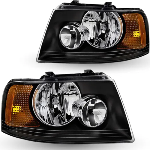 Miniatura 22 de TUSDAR Conjunto de faros delanteros con bombillas para Ford Expedition 15, 16, 17, lado izquierdo del conductor, repuesto de faros delanteros