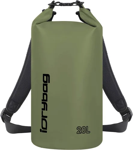 Miniatura 28 de IDRYBAG Bolsa seca para kayak impermeable 2L/5L/10L/15L/20L, pequeña bolsa impermeable para navegación