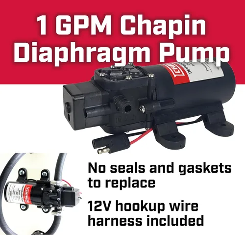 Miniatura 7 de Chapin 97024: Rociador de tanque multiusos ATV de batería recargable de 8 galones de 24 V para césped y jardín, granja y ascensos, fertilizantes