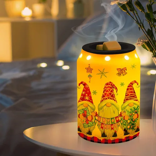 Miniatura 4 de Pinata Decoraciones Navideñas para el Hogar, Calentador de Cera Navideño de Gnomos, Calentador de Cera de Cerámica para Vela de Aceite, Decoración