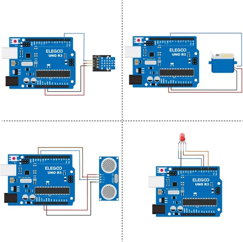 Miniatura 4 de Kit inicial completo para Arduino Uno R3 con tutorial (63 artículos) de Elegoo