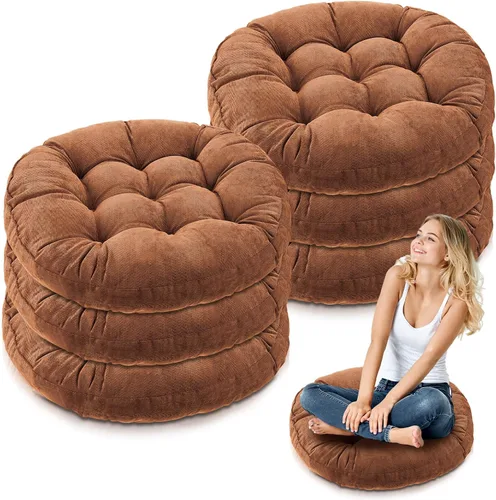 Miniatura 43 de Almohadas de suelo Jerify 22 x 22 Pulgadas Redondas Cuadradas Grandes Almohada de meditación para piso para aula Meditación para adultos Almohada