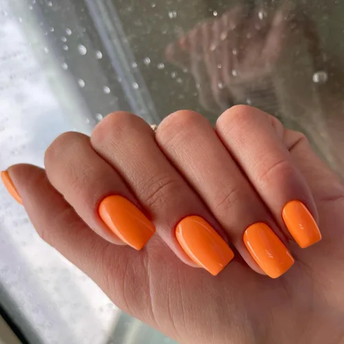 Miniatura 30 de KQueenest Uñas Postizas de Presión Azul Real Cortas Medianas Cuadradas con Pegamento, Juego de Uñas Falsas Sólidas Oscuras Cortas Ataúd Acrílicas