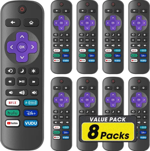 Miniatura 8 de Paquete de 4 controles remotos de repuesto solo para Roku TV, compatible con todos los TCL Roku/Hisense Roku/Onn Roku/Sharp/Philips Roku