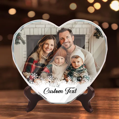 Miniatura 11 de Foto de cristal personalizada, cristal de corazón personalizado con imagen, regalos para pareja/pareja, regalos para el nuevo hogar/inauguración