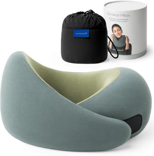 Miniatura 12 de Ostrichpillow Go Almohada Cervical, Almohadas de Viaje para Aviones, Almohada de Viaje de Espuma Viscoelástica Premium, Diseño Ergonómico 360º