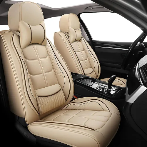 Miniatura 16 de URINOVET Funda de asiento de automóvil para Mercedes-Benz GLS 450 2017-2023, funda de asiento delantero y trasero de 5 plazas, fundas de asiento