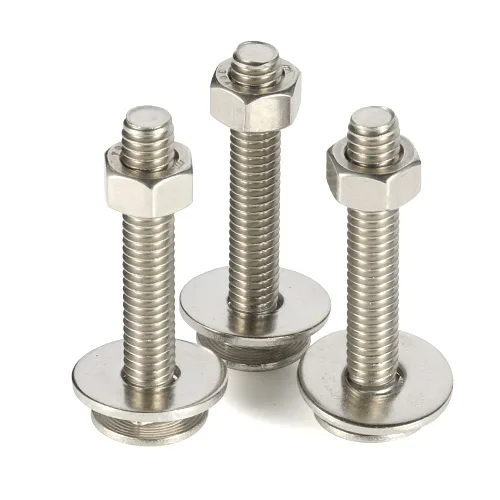 Miniatura 7 de Kit de tornillos y tuercas de carro de 1/4-20 x 1, arandelas planas, tornillos de cuello cuadrado de cabeza redonda, acero inoxidable 18-8 (304), 10